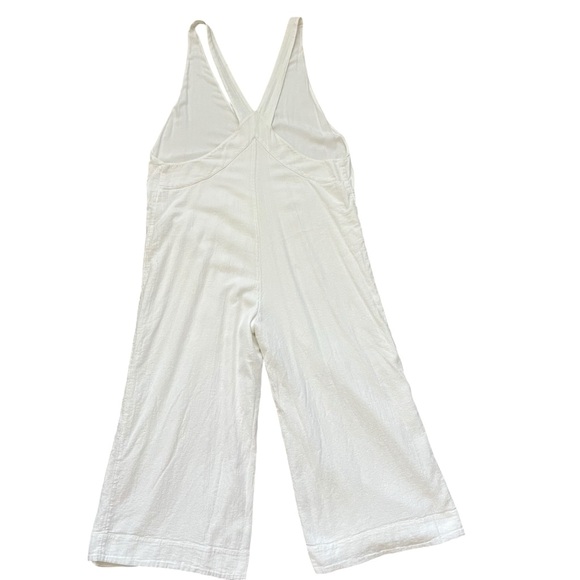 Free People white lined jumpsuit, size large - Picture 3 of 7